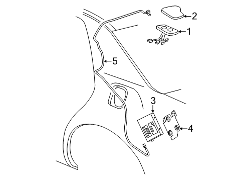 2011 Cadillac DTS Antenna & Radio Diagram