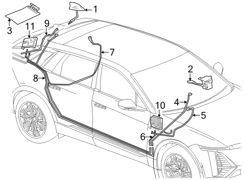 2023 Cadillac LYRIQ Antenna & Radio Diagram