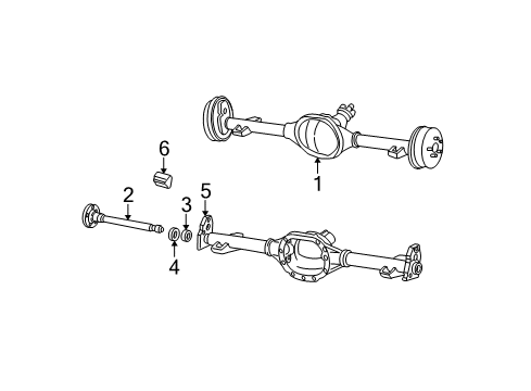 2004 Chevy S10 Axle Housing - Rear Diagram