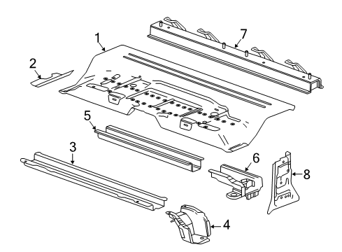 2022 GMC Canyon Rear Floor Diagram