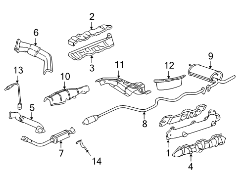 1998 Chevy Malibu Catalytic Converter Diagram for 25317335