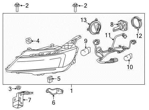 2020 Chevy Impala Bulbs Diagram