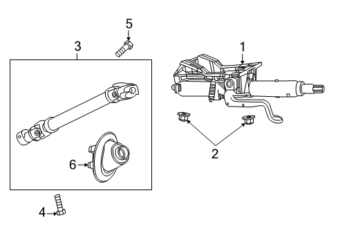 2017 Chevy Caprice Steering Column & Wheel, Steering Gear & Linkage Diagram