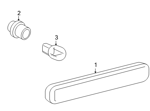 2005 Cadillac STS Front Lamps - Side Marker Lamps Diagram