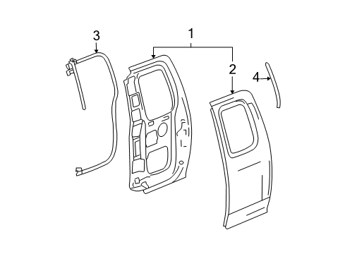 2012 GMC Canyon Rear Door Diagram