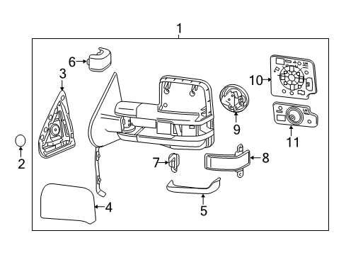 2016 Chevy Silverado 1500 Outside Mirrors Diagram