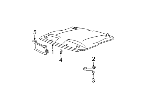 2002 Chevy S10 Interior Trim - Cab Diagram