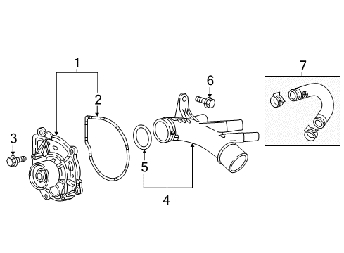 2022 GMC Canyon Water Pump Diagram