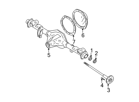 2004 Chevy Silverado 2500 HD Axle Housing - Rear Diagram
