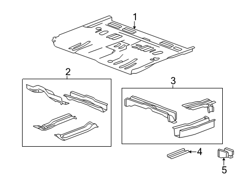 2017 Chevy Equinox Pillars, Rocker & Floor - Floor & Rails Diagram