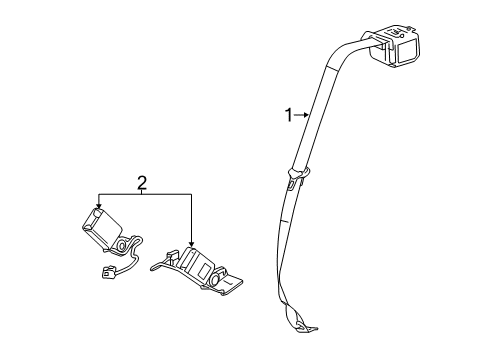 2016 Cadillac ELR Seat Belt Diagram
