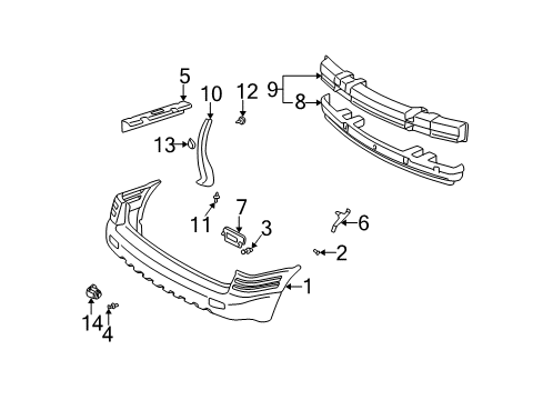 2005 Pontiac Montana Rear Bumper Diagram
