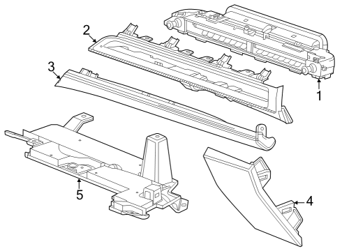 2023 Cadillac LYRIQ Cluster & Switches, Instrument Panel Diagram