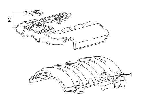 2020 Cadillac Escalade ESV Engine Appearance Cover Diagram