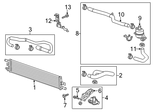 2012 Buick Regal Radiator & Components Diagram