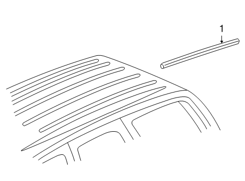 2012 Cadillac Escalade Exterior Trim - Roof Diagram