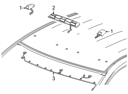 2022 Chevy Silverado 3500 HD Roof Lamps Diagram