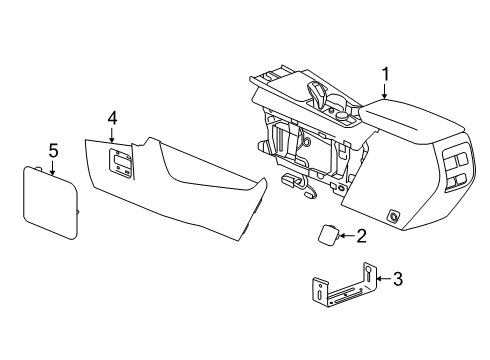 2024 Cadillac XT4 Center Console Diagram