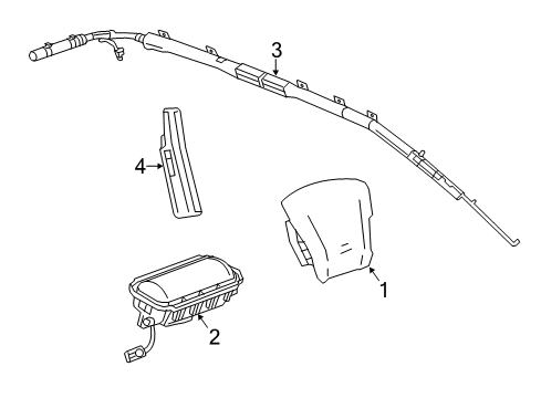 2016 Chevy Silverado 2500 HD Air Bag Components Diagram