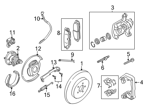 2001 Chevy Impala Backing Plate, Driver Side Diagram for 25990085