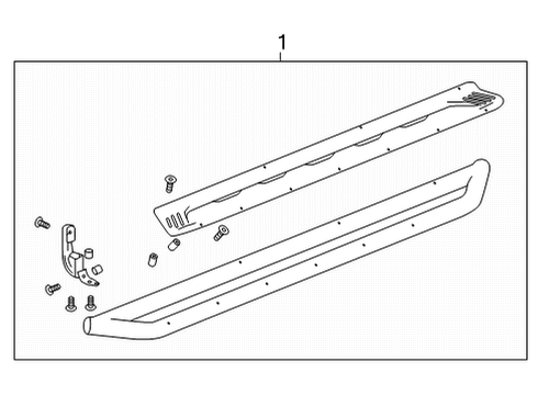 2021 Chevy Silverado 2500 HD Running Board Diagram