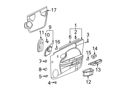 2006 Saturn Ion Door & Components Diagram