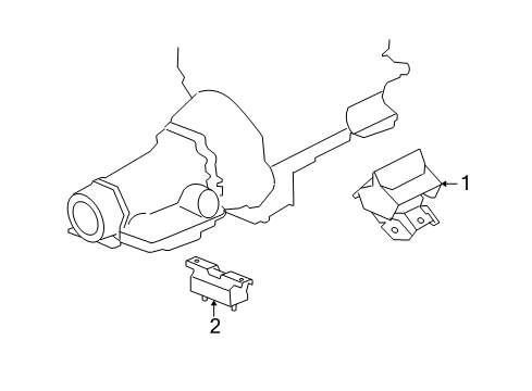2009 Hummer H3 Engine & Trans Mounting Diagram