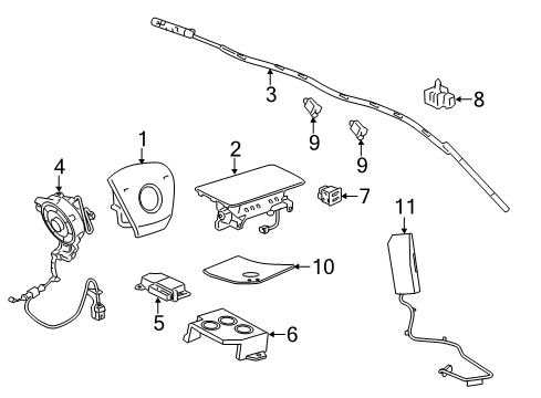 2014 Chevy Silverado 2500 HD Air Bag Components Diagram