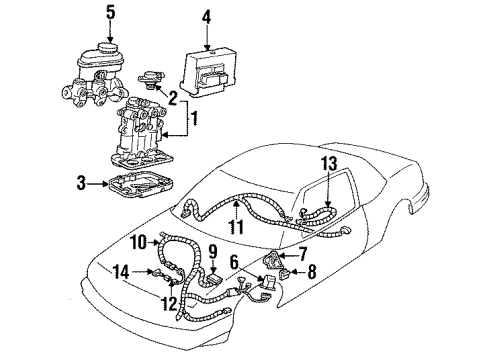 1994 Buick Regal Control Module Diagram for 16188024