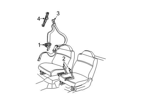 2007 Pontiac Grand Prix Seat Belt Diagram