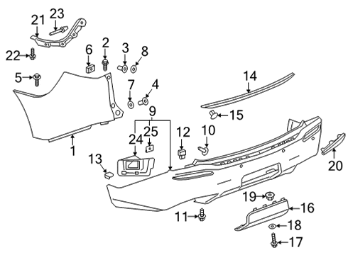 2022 Buick Enclave Bumper & Components - Rear Diagram