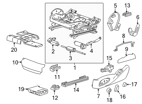 2016 Cadillac ATS Tracks & Components Diagram