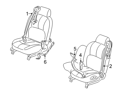 2005 Pontiac Bonneville Seat Belt Diagram