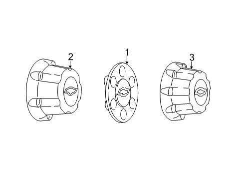 2017 Chevy Express 2500 Wheel Covers & Trim Diagram