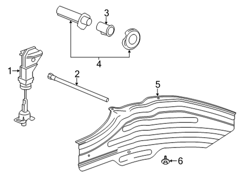 2021 Chevy Silverado 2500 HD Spare Tire Carrier Diagram