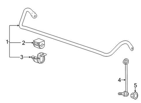 2022 Cadillac CT5 Stabilizer Bar & Components - Front Diagram