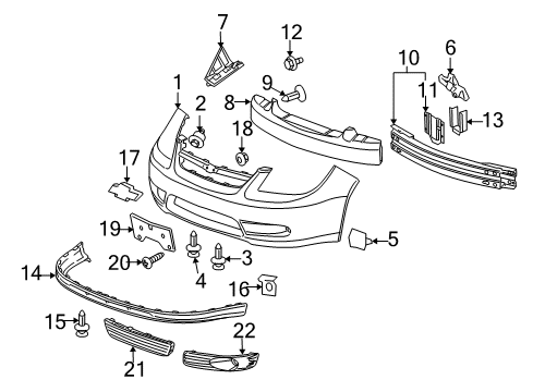 2005 Chevy Cobalt Front Bumper Diagram