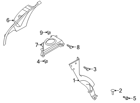 2010 Pontiac G3 Interior Trim - Quarter Panels Diagram