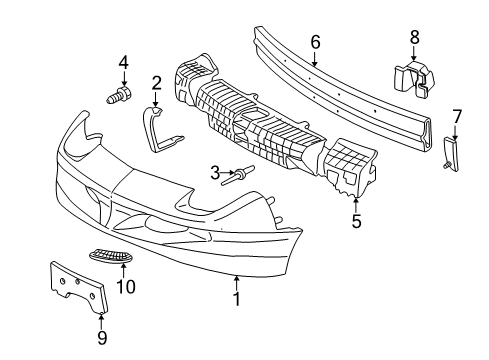 1999 Pontiac Sunfire Front Bumper Diagram