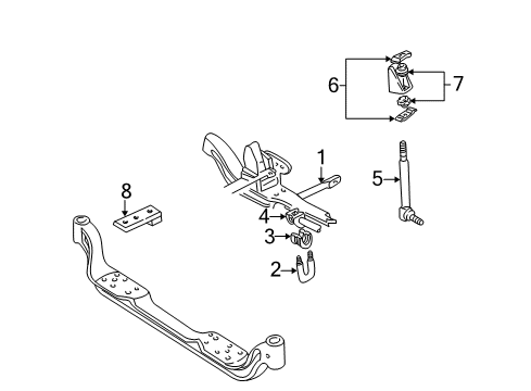 1999 GMC C3500 Stabilizer Bar & Components - Front Diagram