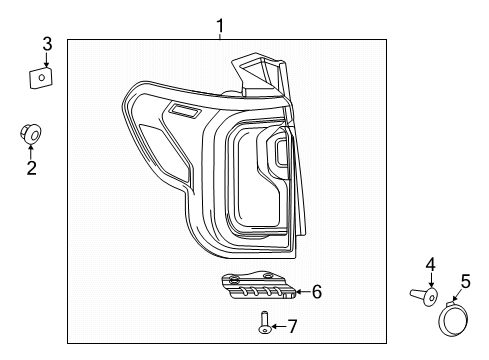 2017 GMC Acadia Bulbs Diagram