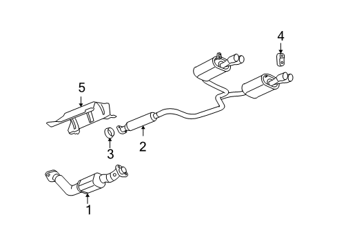 2007 Pontiac Grand Prix Exhaust Components Diagram