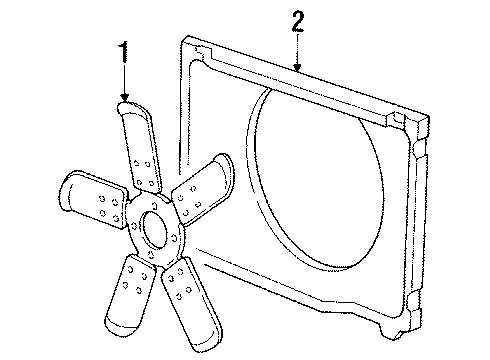 1984 GMC K3500 Fan Clutch Diagram for 14090951
