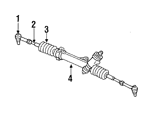 1986 Oldsmobile 98 P/S Pump & Hoses, Steering Gear & Linkage Diagram