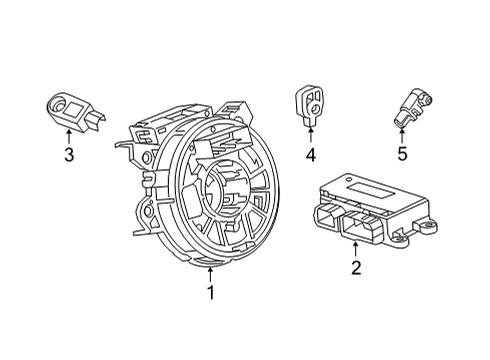 2022 GMC Yukon Air Bag Components Diagram