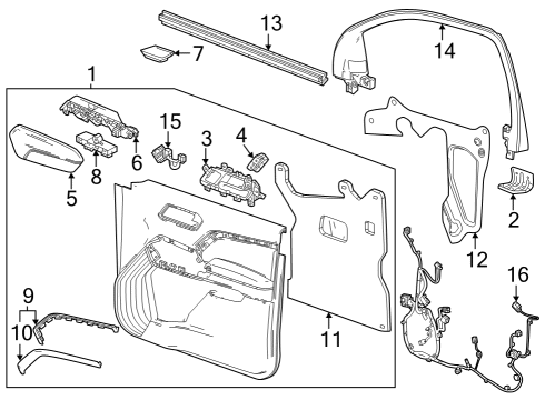 2023 GMC Canyon Front Door Diagram