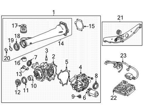 2024 Chevy Trailblazer Axle & Differential - Rear Diagram