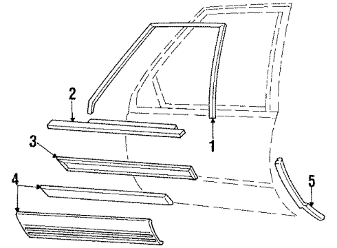 1988 Oldsmobile 98 Mirror, Rear Passenger Side Diagram for 20655745