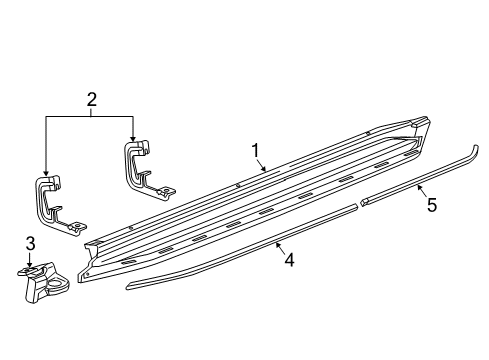 2020 Cadillac Escalade ESV Running Board Diagram