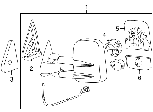 2006 Chevy Silverado 1500 Outside Mirrors Diagram